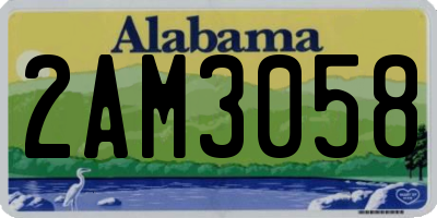 AL license plate 2AM3058