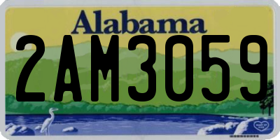 AL license plate 2AM3059