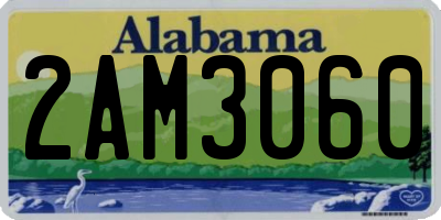 AL license plate 2AM3060