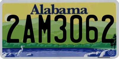 AL license plate 2AM3062