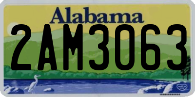 AL license plate 2AM3063