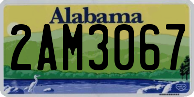 AL license plate 2AM3067