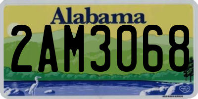AL license plate 2AM3068
