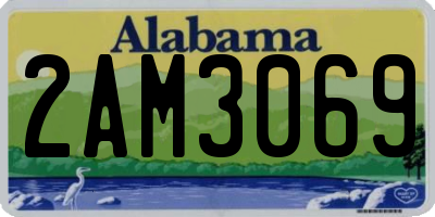 AL license plate 2AM3069