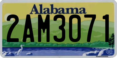 AL license plate 2AM3071