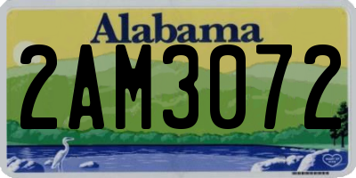 AL license plate 2AM3072