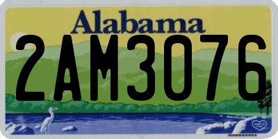 AL license plate 2AM3076