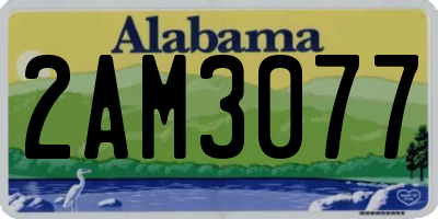 AL license plate 2AM3077