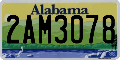AL license plate 2AM3078