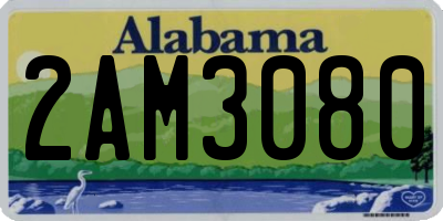 AL license plate 2AM3080