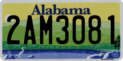 AL license plate 2AM3081