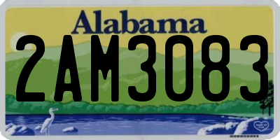AL license plate 2AM3083