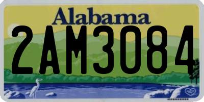 AL license plate 2AM3084