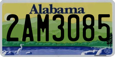 AL license plate 2AM3085