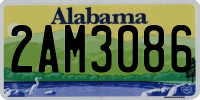 AL license plate 2AM3086