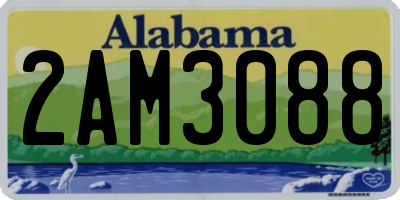 AL license plate 2AM3088