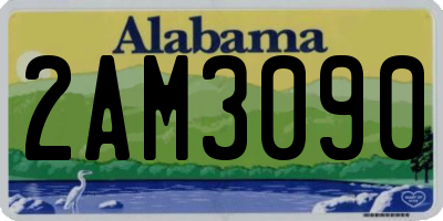 AL license plate 2AM3090