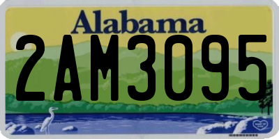 AL license plate 2AM3095