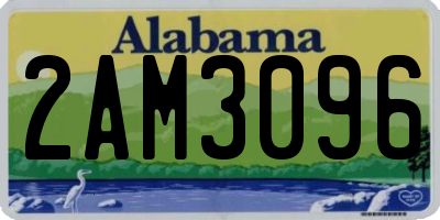 AL license plate 2AM3096