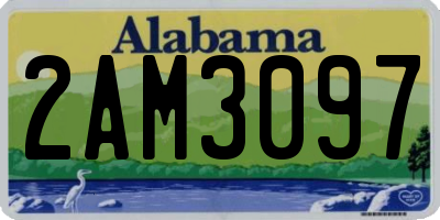 AL license plate 2AM3097