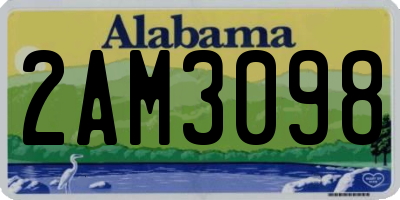 AL license plate 2AM3098
