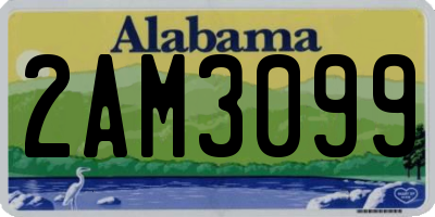 AL license plate 2AM3099