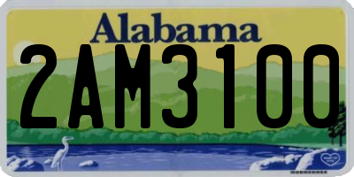 AL license plate 2AM3100