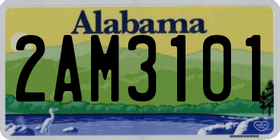 AL license plate 2AM3101