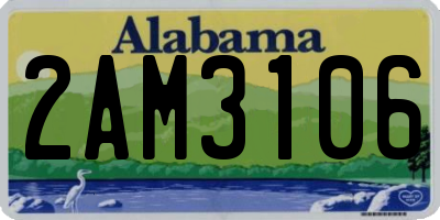 AL license plate 2AM3106