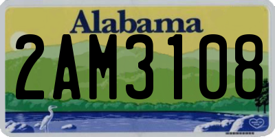 AL license plate 2AM3108