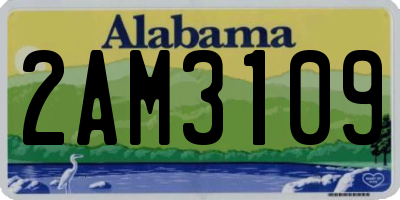AL license plate 2AM3109