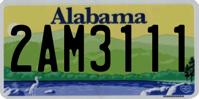 AL license plate 2AM3111