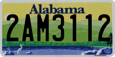 AL license plate 2AM3112