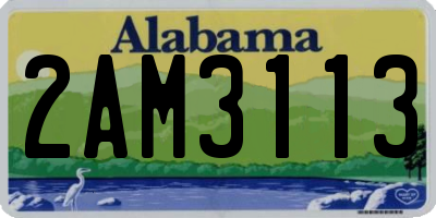 AL license plate 2AM3113