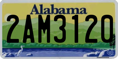 AL license plate 2AM3120