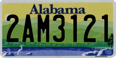 AL license plate 2AM3121
