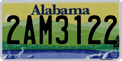 AL license plate 2AM3122
