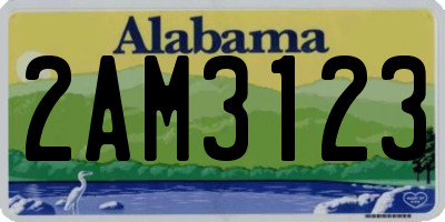 AL license plate 2AM3123