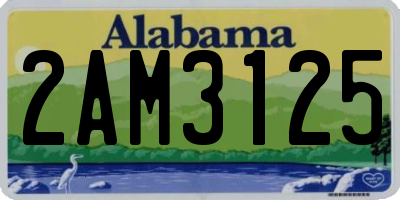 AL license plate 2AM3125