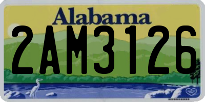 AL license plate 2AM3126