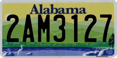 AL license plate 2AM3127
