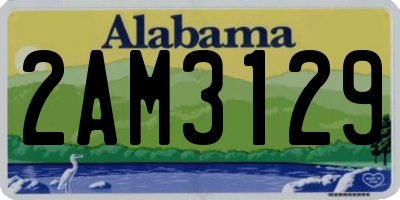 AL license plate 2AM3129