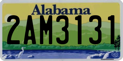 AL license plate 2AM3131