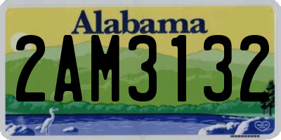 AL license plate 2AM3132
