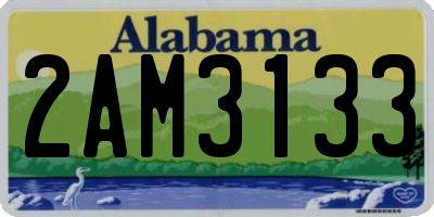 AL license plate 2AM3133