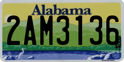 AL license plate 2AM3136