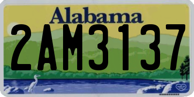 AL license plate 2AM3137