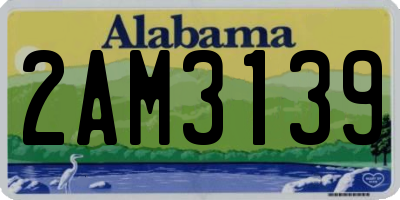 AL license plate 2AM3139