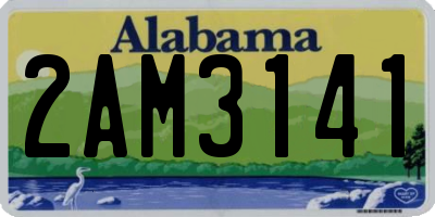 AL license plate 2AM3141