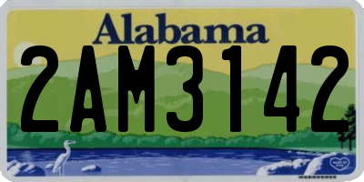 AL license plate 2AM3142
